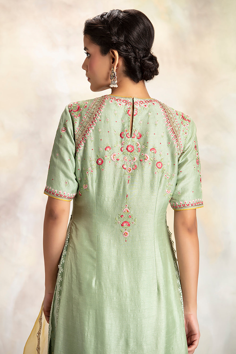 Fascinating Mint Embroidered Kurta Set - Auraya Fashion -  - #tag1# - #tag2# - #tag3# - #tag3#