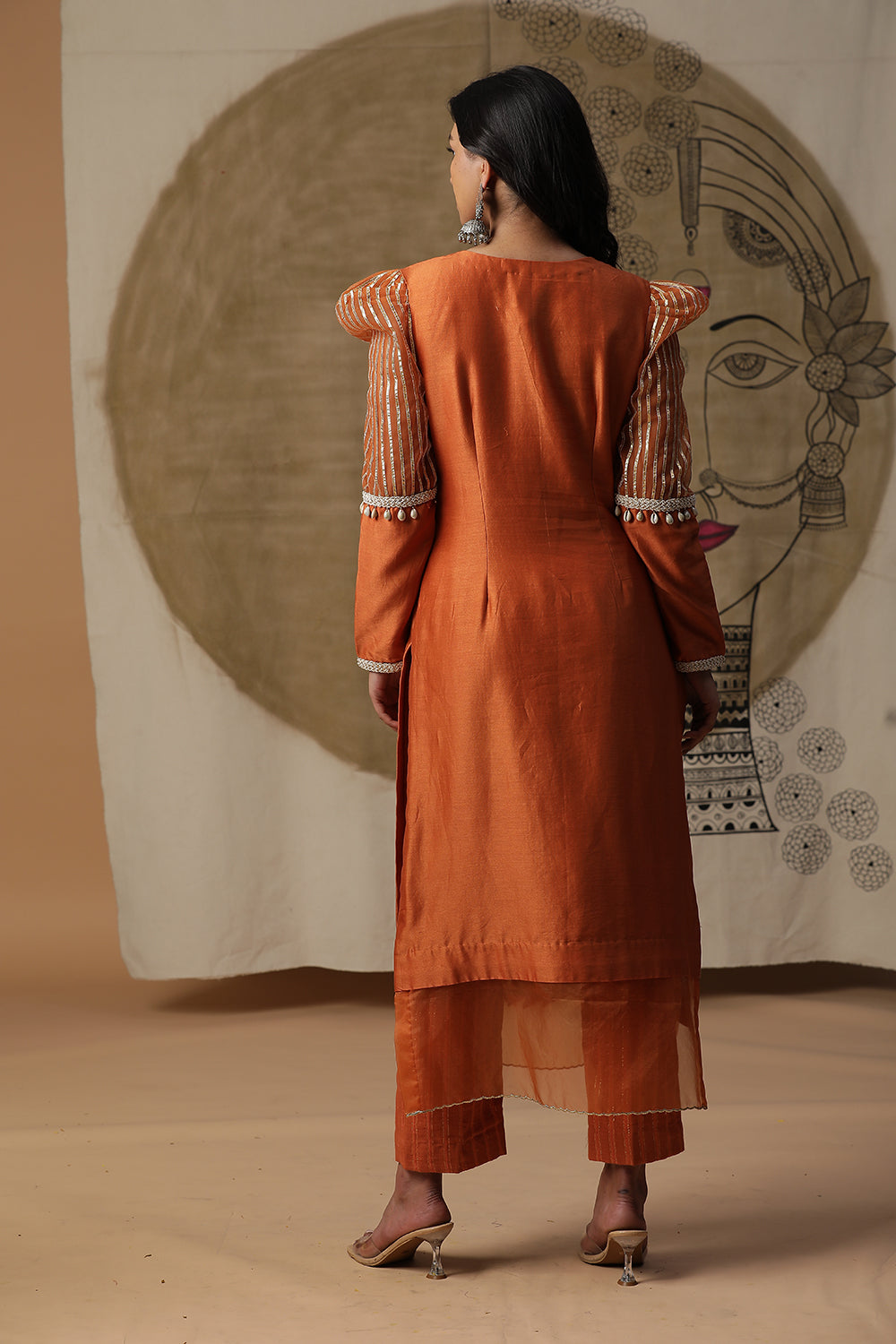 Burnt Orange Bali Suit - Auraya Fashion -  - #tag1# - #tag2# - #tag3# - #tag3#