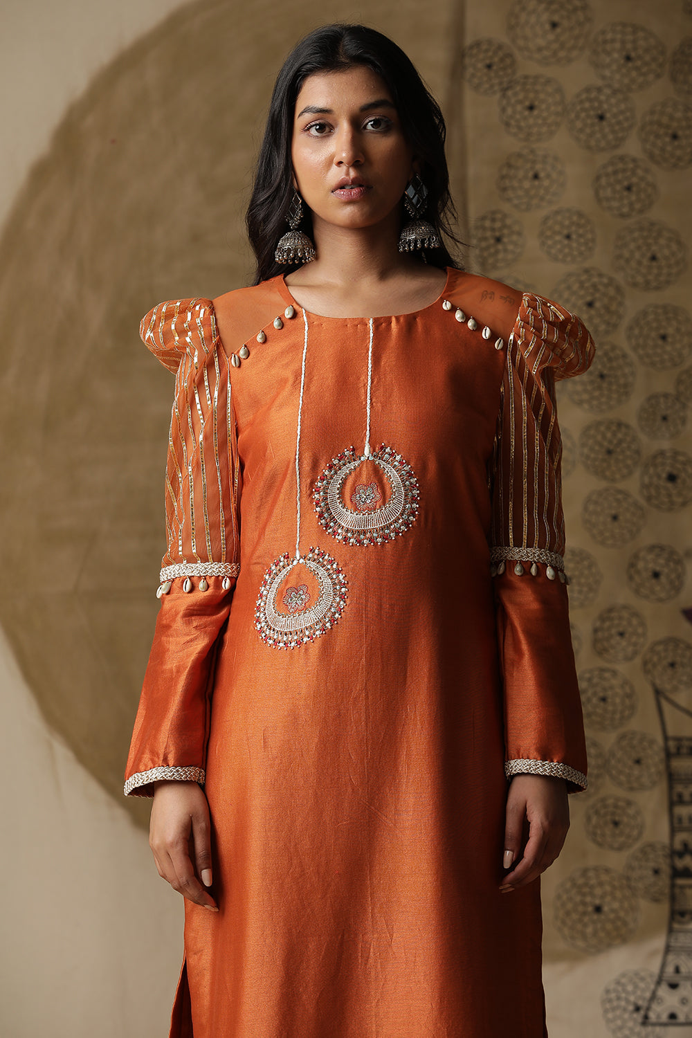 Burnt Orange Bali Suit - Auraya Fashion -  - #tag1# - #tag2# - #tag3# - #tag3#