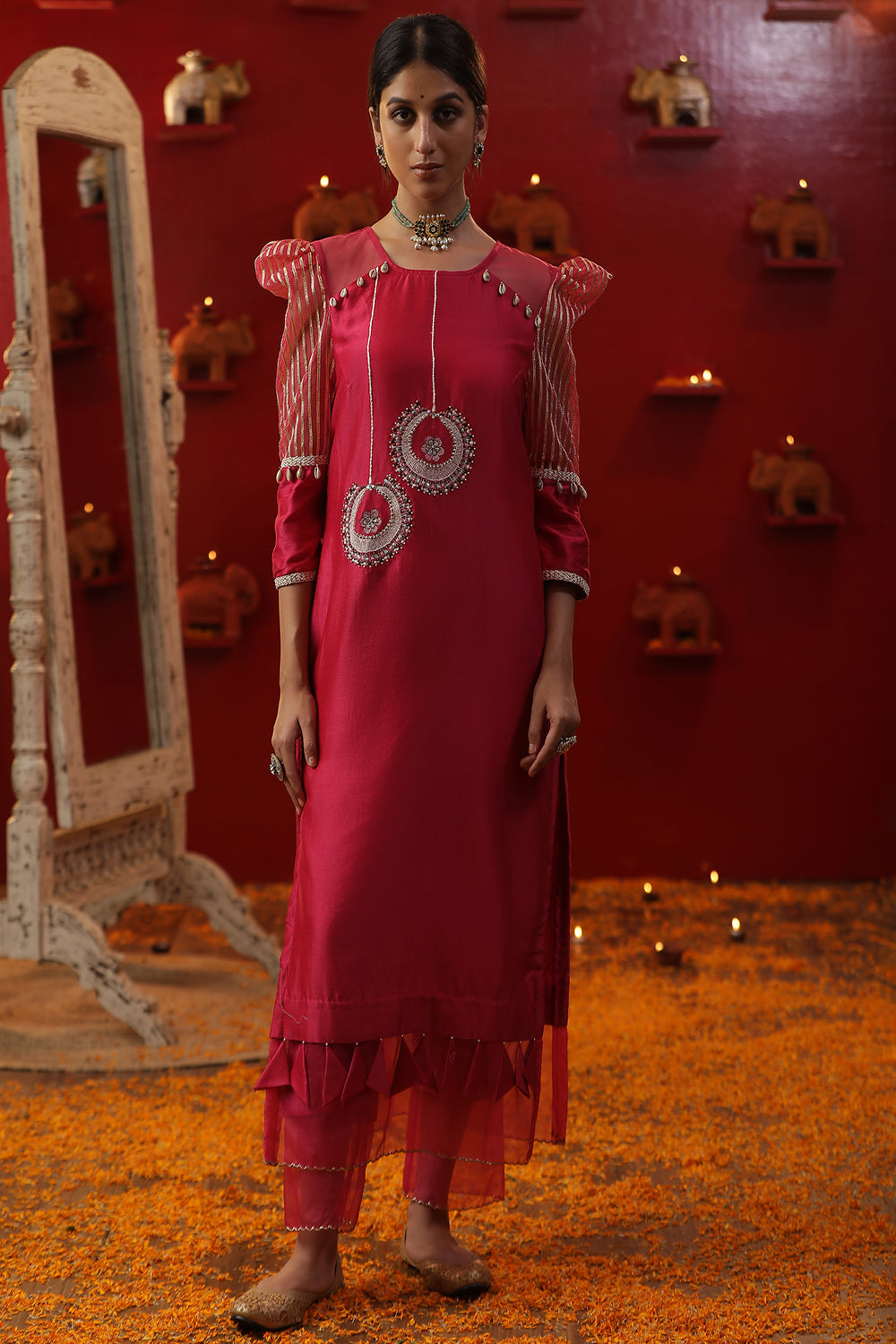 Pink Bali As Signature Suit set - Auraya Fashion - Arpita Sulakshana - #tag1# - #tag2# - #tag3# - #tag3#