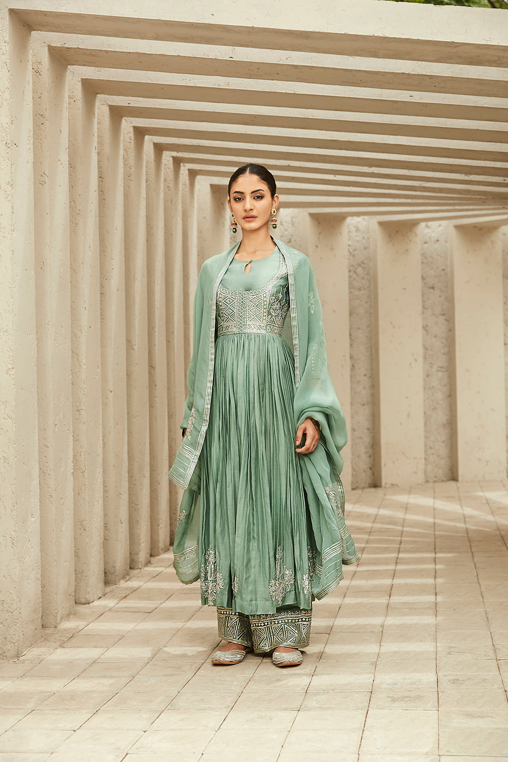 Art Deco Anarkali - Auraya Fashion - Matsya - #tag1# - #tag2# - #tag3# - #tag3#