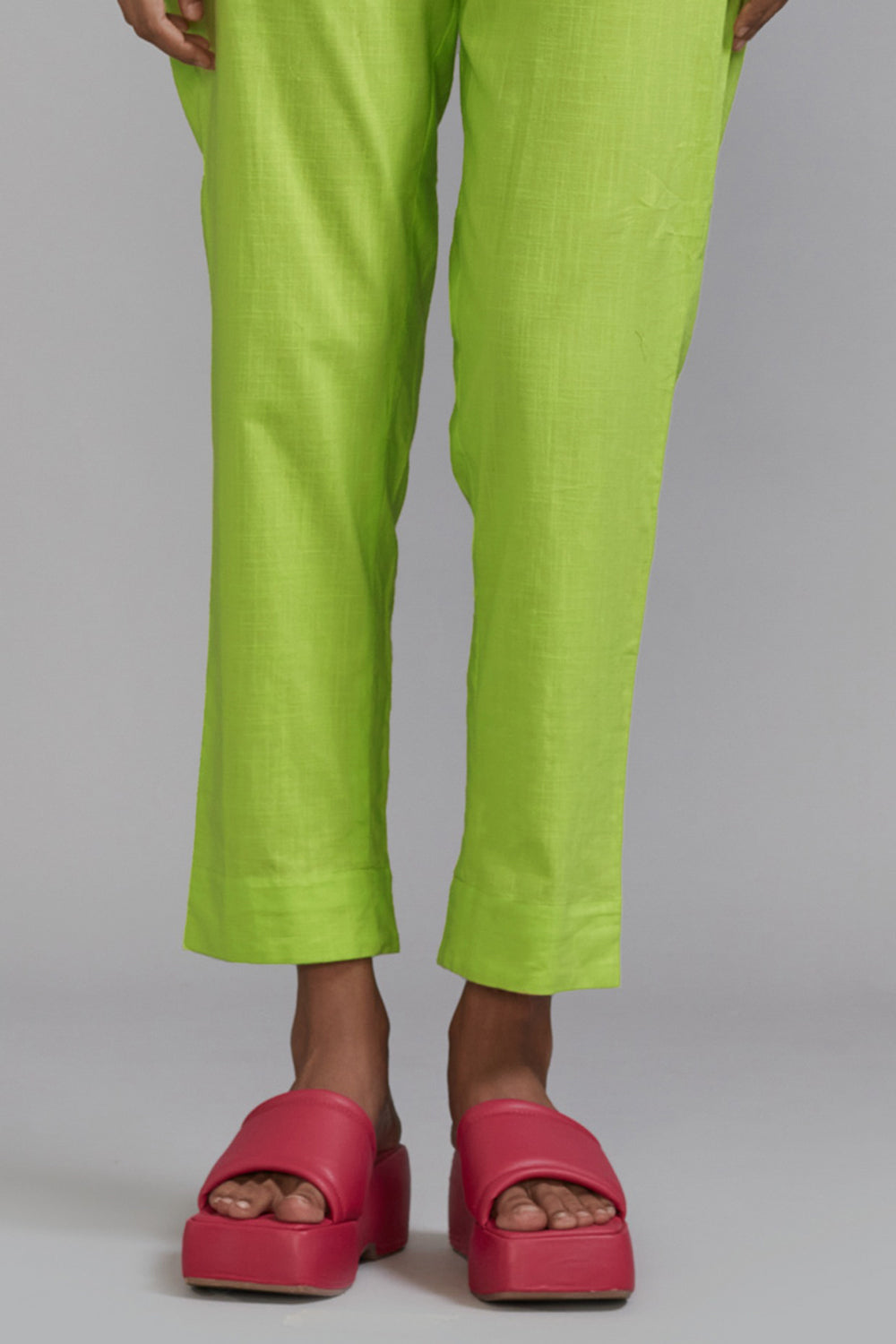 Neon Green Cotton Co-Ord Set - Auraya Fashion -  - #tag1# - #tag2# - #tag3# - #tag3#