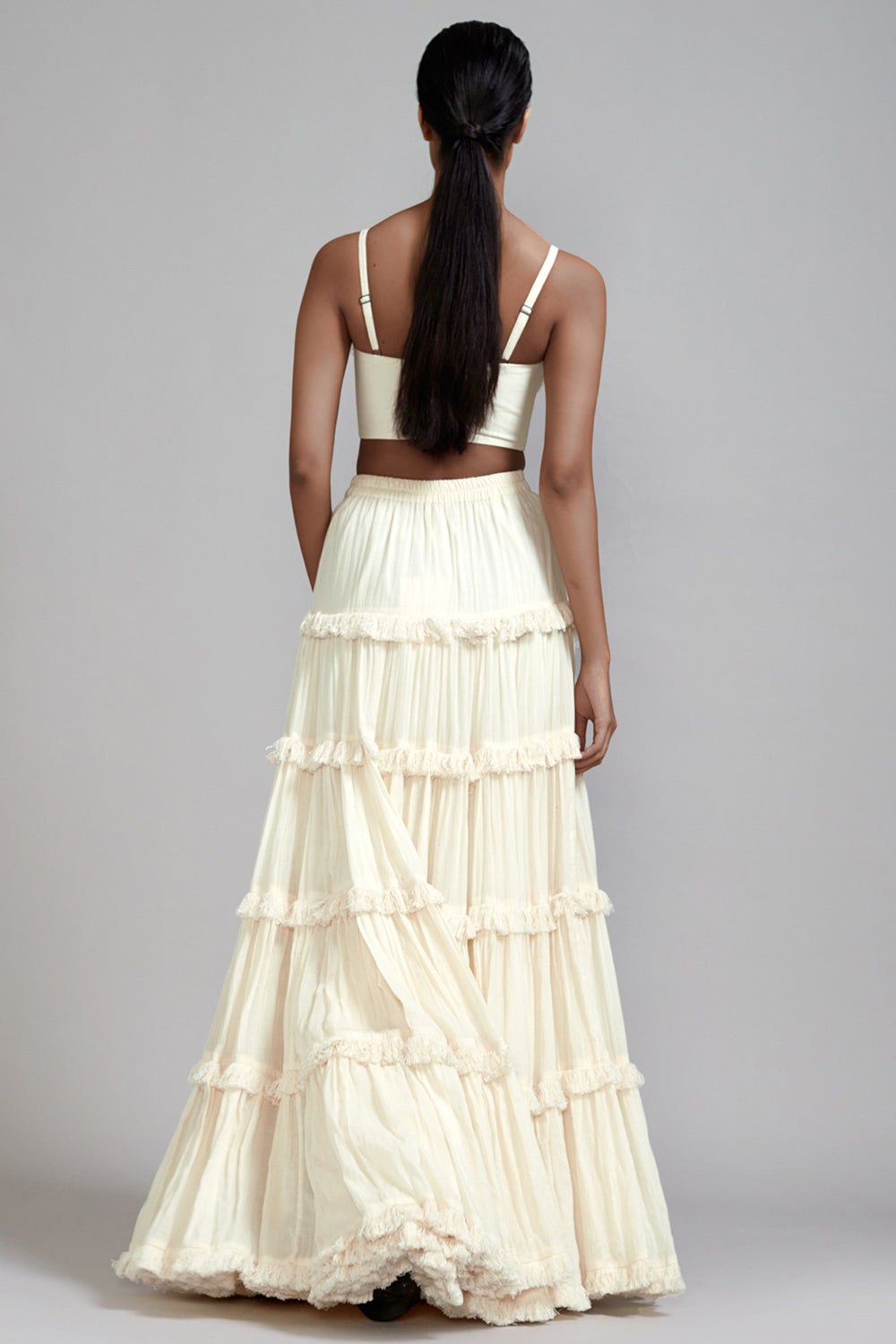 Off-White Cotton Corset Top - Auraya Fashion -  - #tag1# - #tag2# - #tag3# - #tag3#