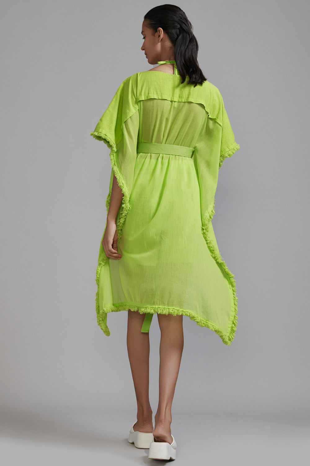 Neon Green Mul Co-Ord Set - Auraya Fashion -  - #tag1# - #tag2# - #tag3# - #tag3#