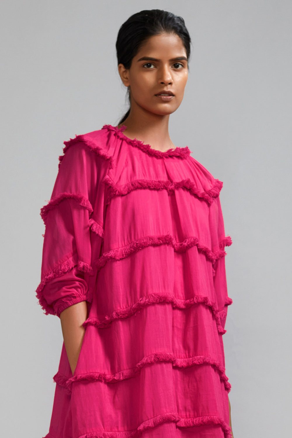 Pink Mul Mini Dress - Auraya Fashion -  - #tag1# - #tag2# - #tag3# - #tag3#