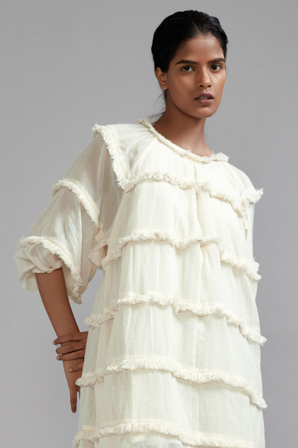 Off-White Mul Mini Dress - Auraya Fashion -  - #tag1# - #tag2# - #tag3# - #tag3#