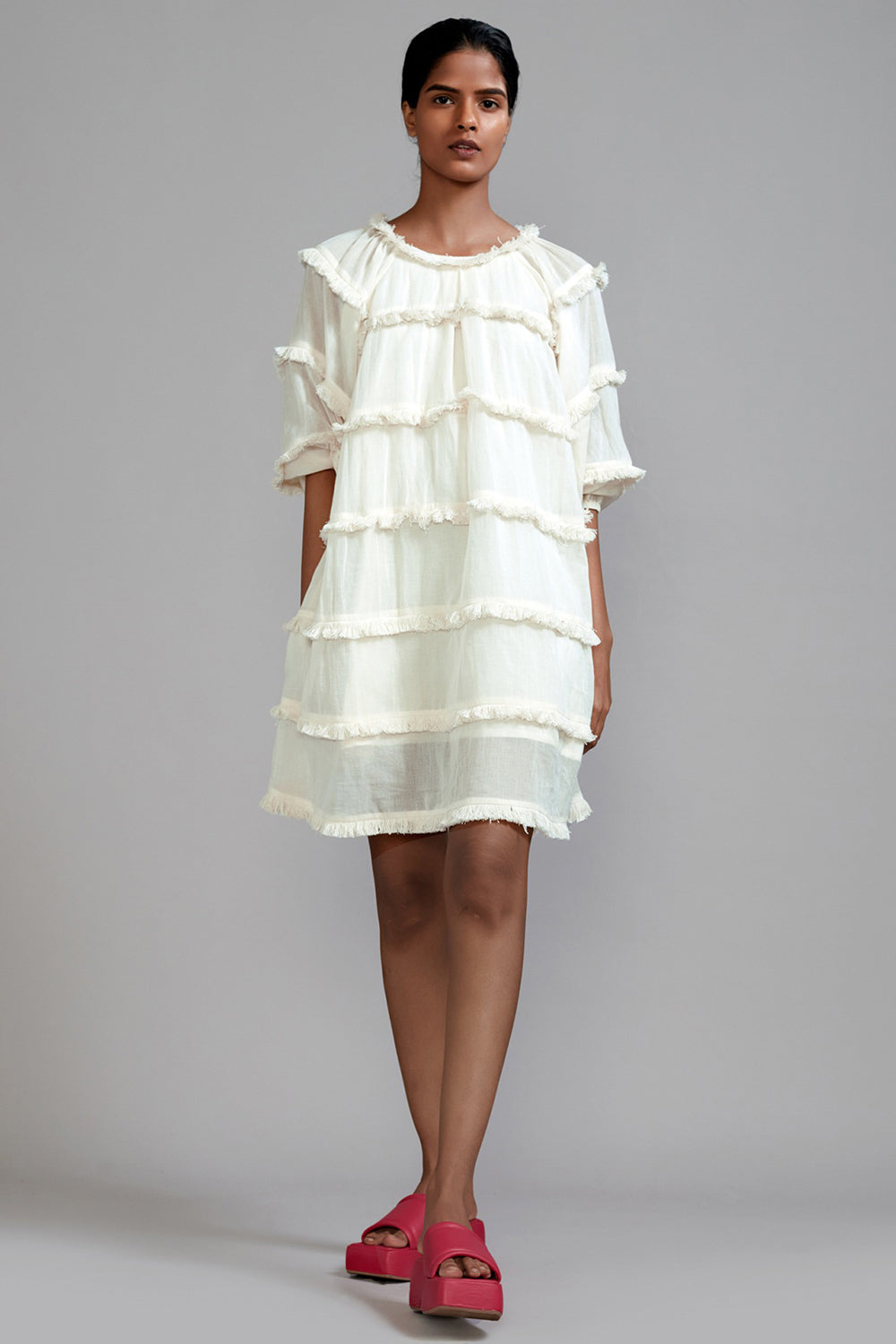 Off-White Mul Mini Dress - Auraya Fashion - Mati - #tag1# - #tag2# - #tag3# - #tag3#