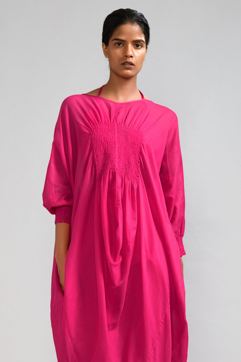 Pink Mul Cotton Tunic - Auraya Fashion -  - #tag1# - #tag2# - #tag3# - #tag3#