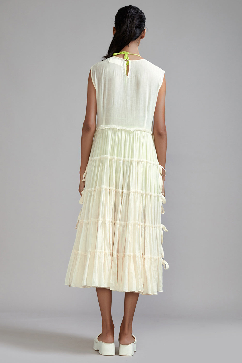 Off-White Mul Tiered Tunic Set - Auraya Fashion -  - #tag1# - #tag2# - #tag3# - #tag3#