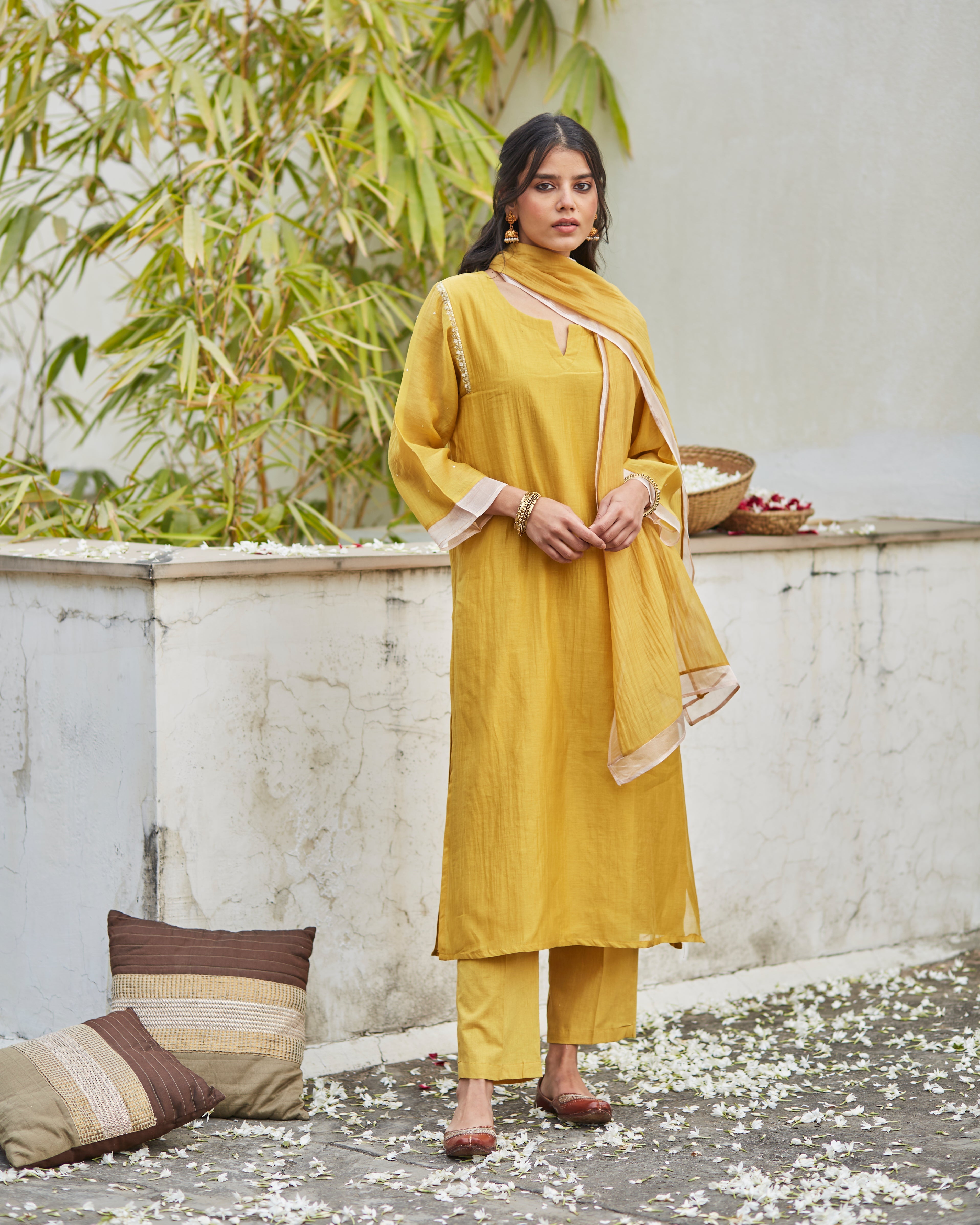 Ochre Kurta Set - Auraya Fashion - Juanita - #tag1# - #tag2# - #tag3# - #tag3#