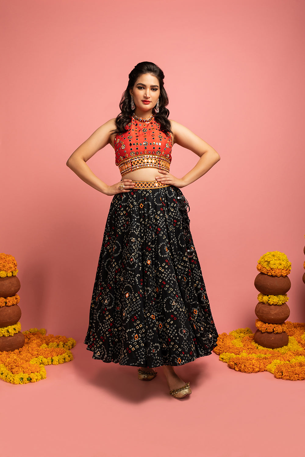 Kali Skirt With Blouse - Auraya Fashion - Nitara Dhanraj - #tag1# - #tag2# - #tag3# - #tag3#