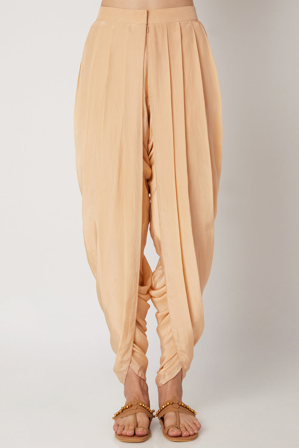 Embroidered Peach Dhoti Set - Auraya Fashion -  - #tag1# - #tag2# - #tag3# - #tag3#