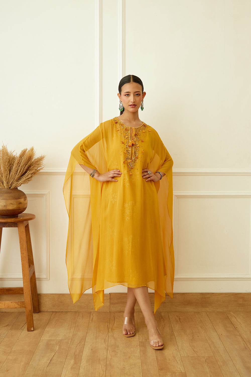 Ochre Kaftan Set - Auraya Fashion - Nikasha - #tag1# - #tag2# - #tag3# - #tag3#