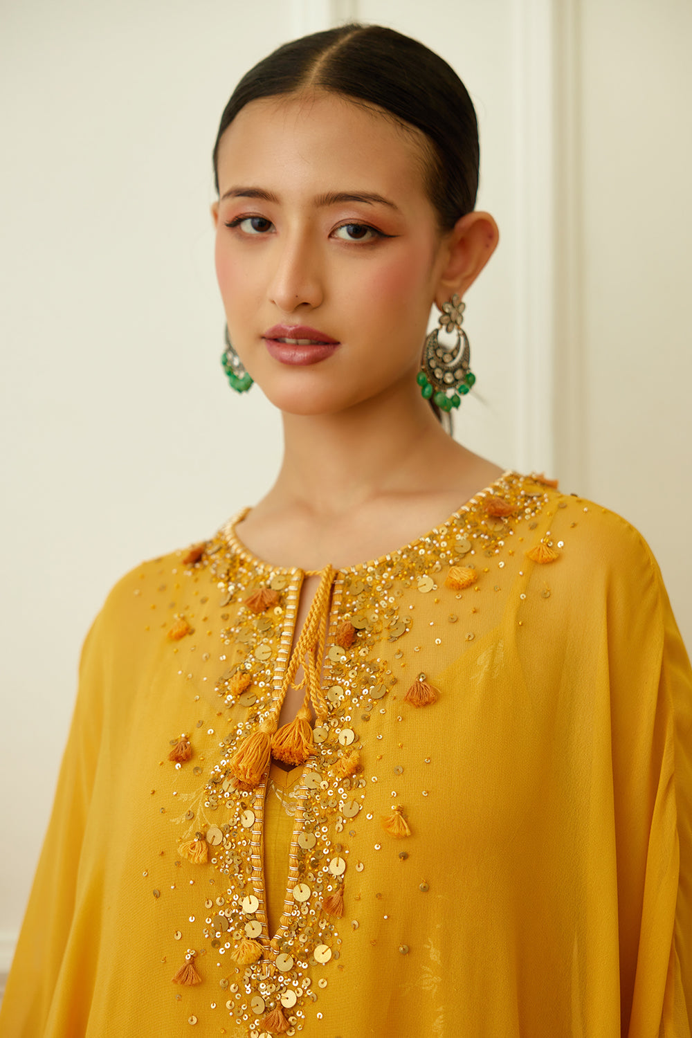 Ochre Kaftan Set - Auraya Fashion -  - #tag1# - #tag2# - #tag3# - #tag3#