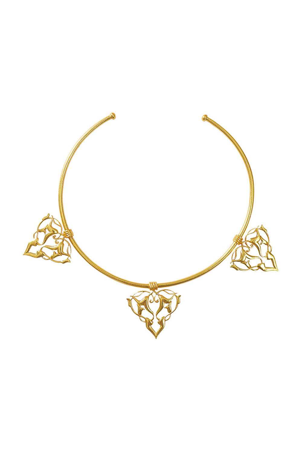 Reversible Meenakari Gold Finish Choker Necklace In 92.5 Sterling Silver - Auraya Fashion - Tanvi Garg - #tag1# - #tag2# - #tag3# - #tag3#