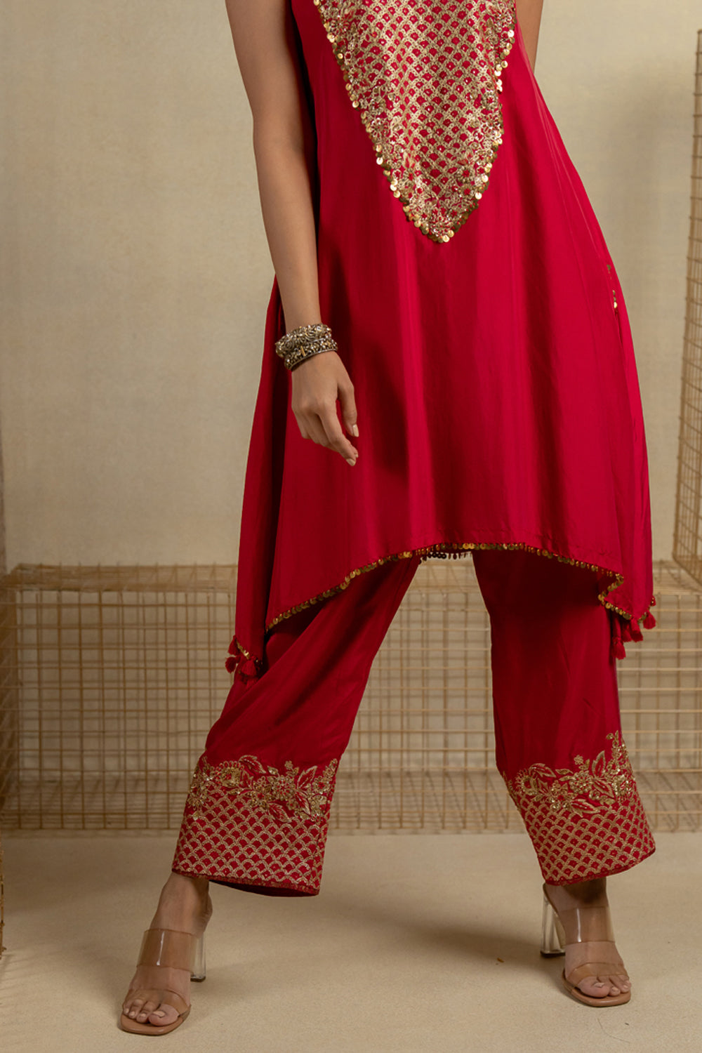 Gulal Embroidered Kurta With Pants - Auraya Fashion -  - #tag1# - #tag2# - #tag3# - #tag3#