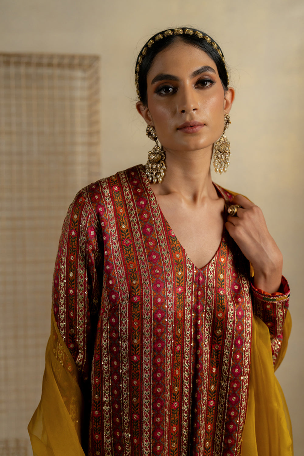 Bagh Embellished Kurta And Palazzo - Auraya Fashion -  - #tag1# - #tag2# - #tag3# - #tag3#