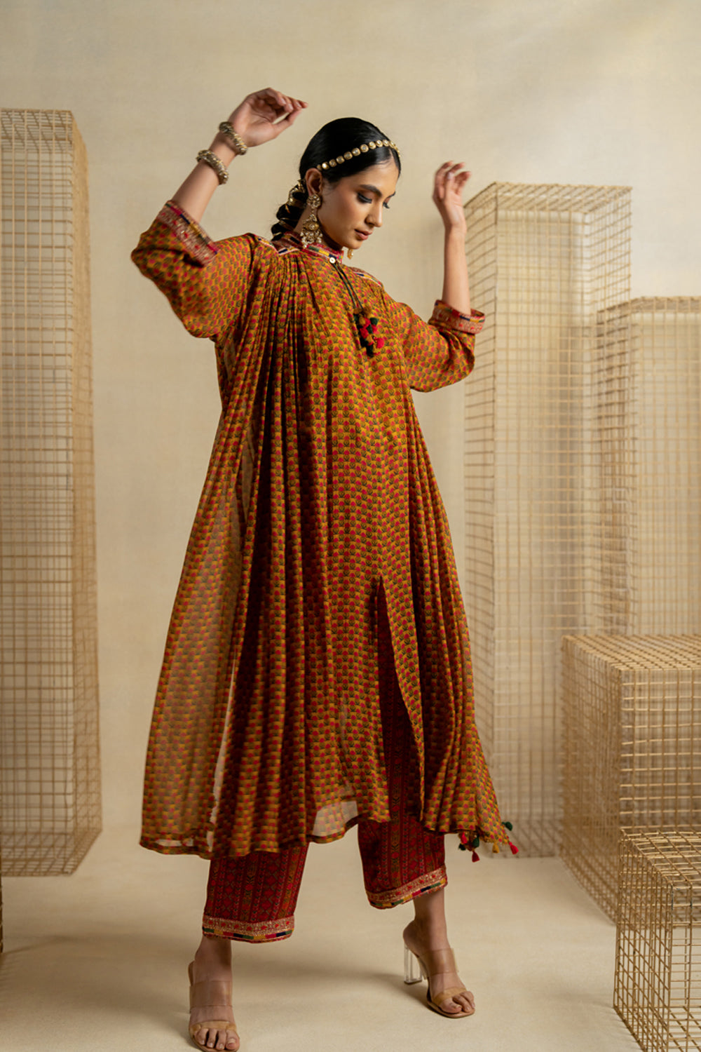 Champa Haldi Kurta With Bagh Pants - Auraya Fashion -  - #tag1# - #tag2# - #tag3# - #tag3#