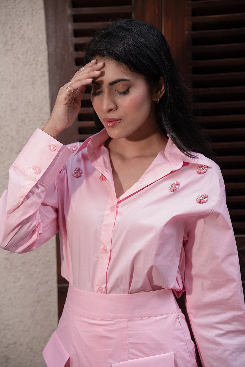 Bright Pink Shirt - Auraya Fashion - Mehak Murpana - #tag1# - #tag2# - #tag3# - #tag3#