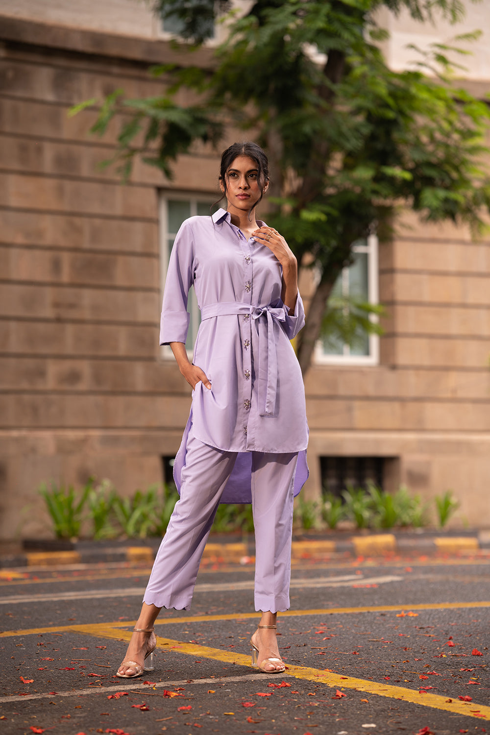 Lilac Co Ord Set - Auraya Fashion -  - #tag1# - #tag2# - #tag3# - #tag3#