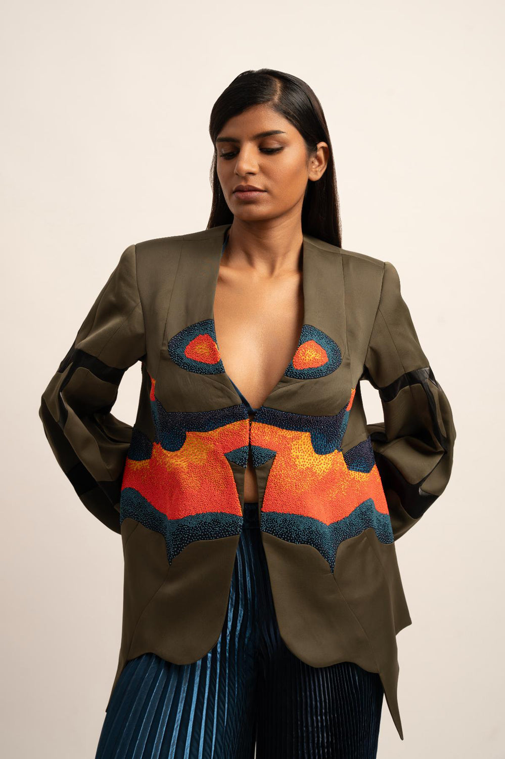 The Morphic Whispers Blazer - Auraya Fashion -  - #tag1# - #tag2# - #tag3# - #tag3#