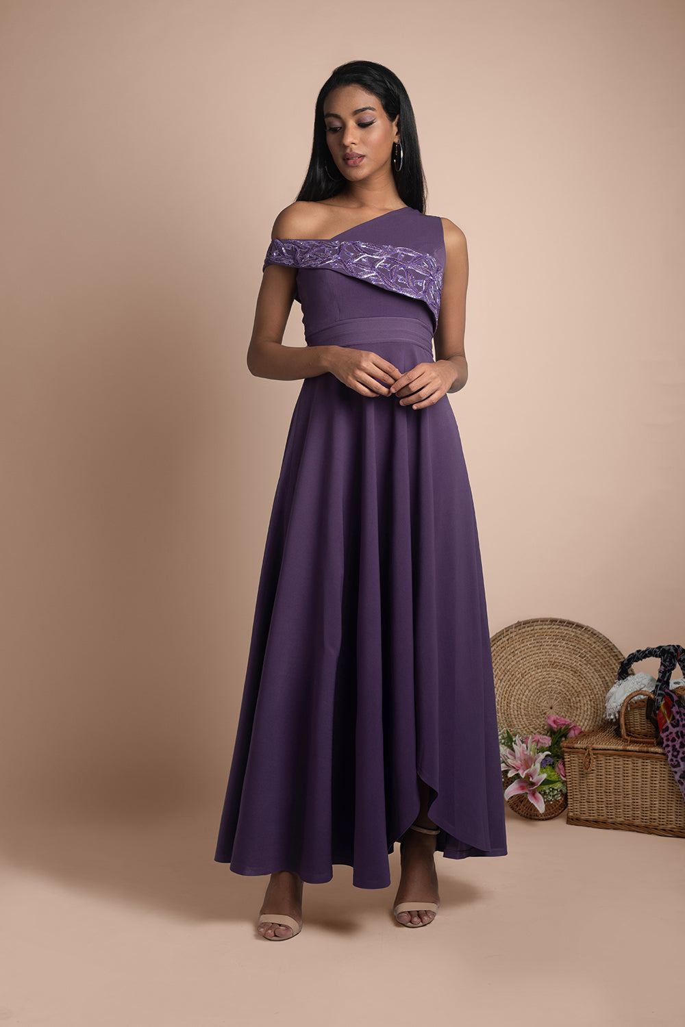 Purple Gown - Auraya Fashion - Mehak Murpana - #tag1# - #tag2# - #tag3# - #tag3#