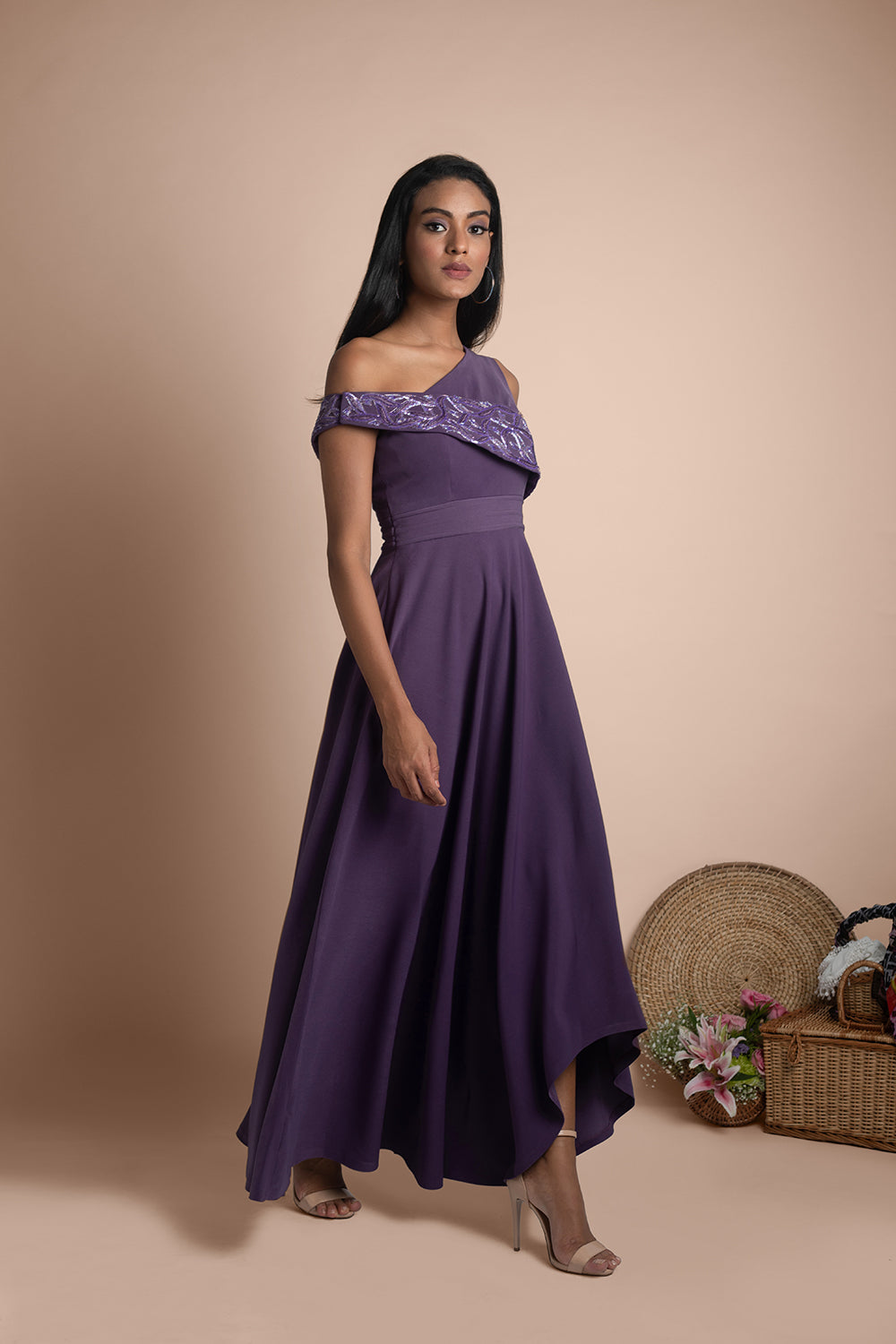 Purple Gown - Auraya Fashion -  - #tag1# - #tag2# - #tag3# - #tag3#