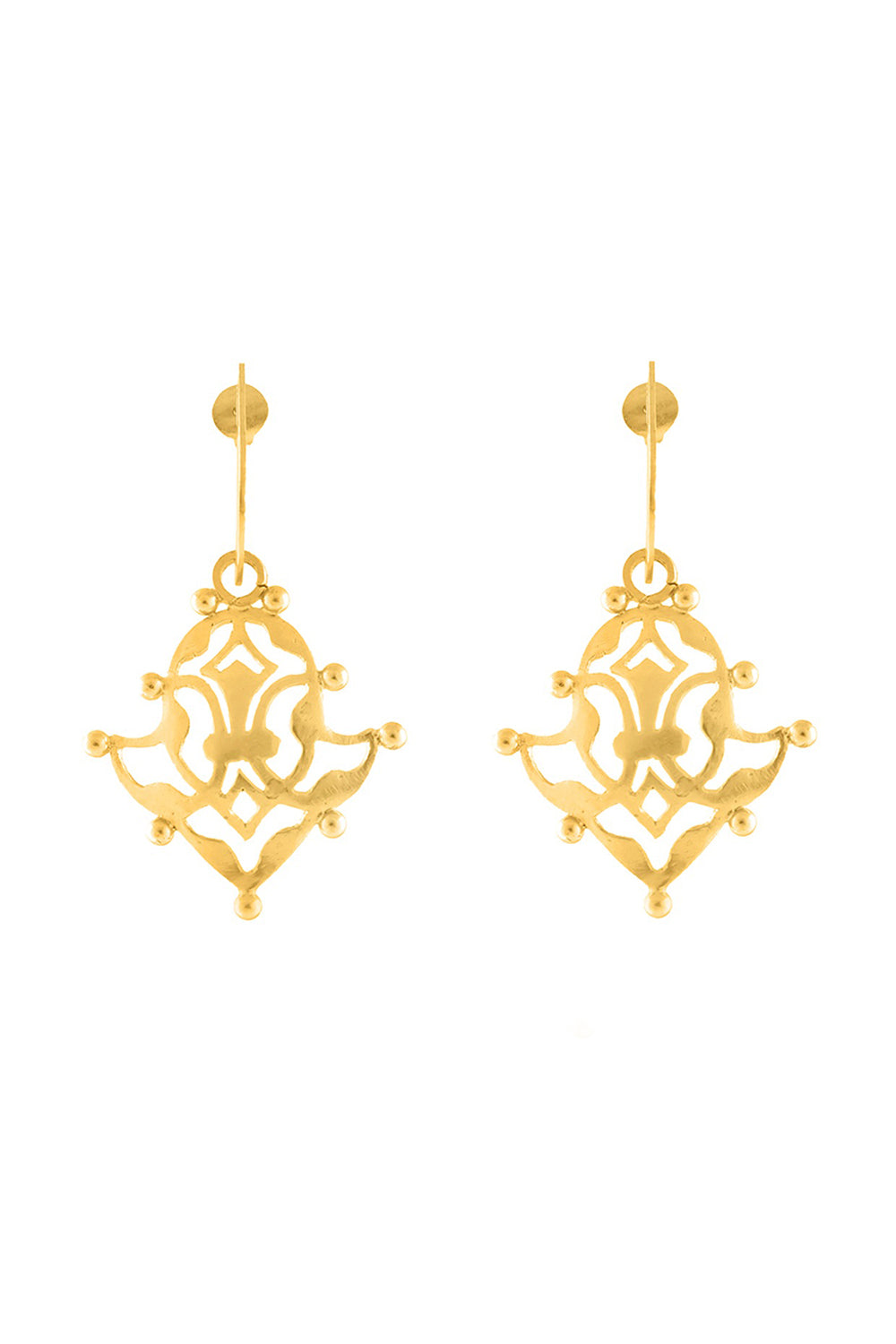 Earrings Gold Finish In Sterling Silver - Auraya Fashion - Tanvi Garg - #tag1# - #tag2# - #tag3# - #tag3#