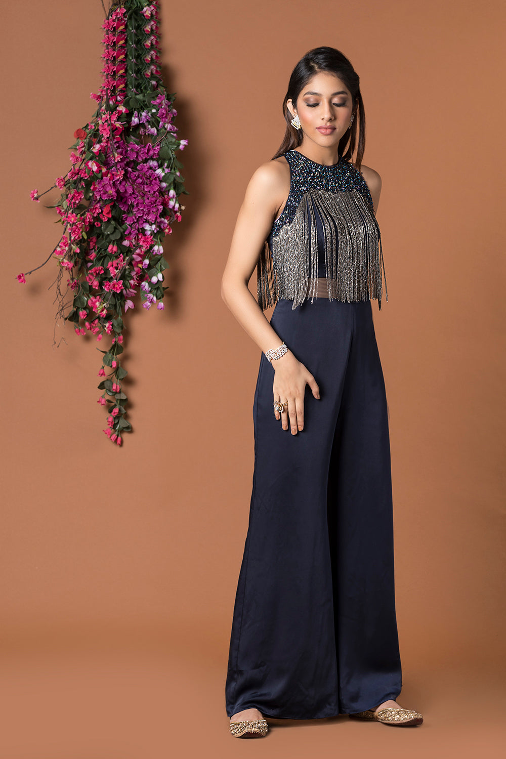 Blue Jumpsuit - Auraya Fashion - Mehak Murpana - #tag1# - #tag2# - #tag3# - #tag3#