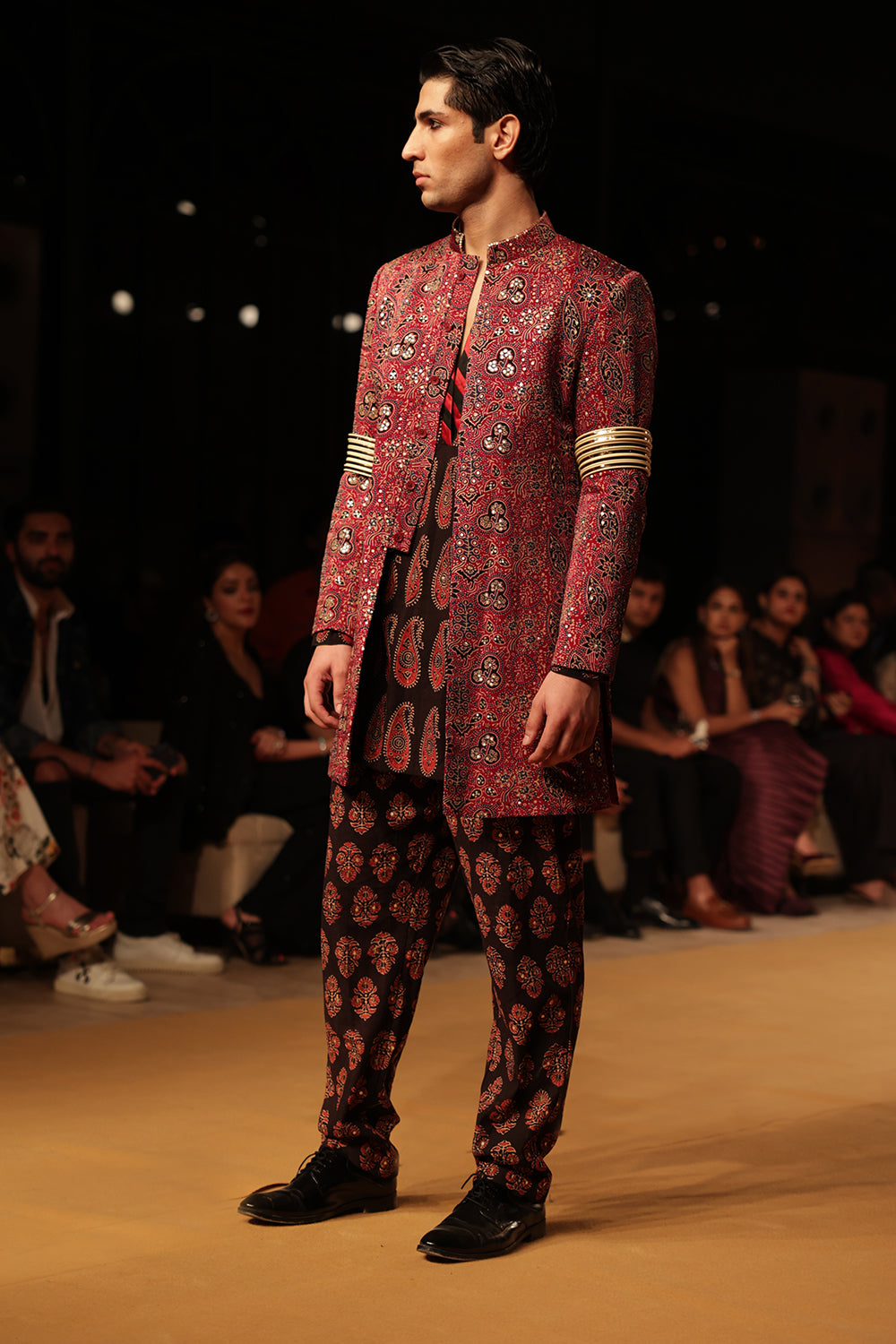 Ajrakh Sherwani Resort Set - Auraya Fashion - Nitya Bajaj Men - #tag1# - #tag2# - #tag3# - #tag3#